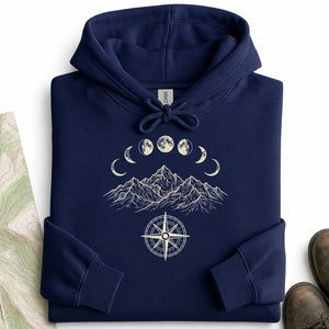 Moon Phases Mountain Ridge Hoodie