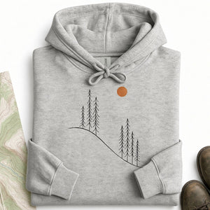 Sunrise Pines Minimalist Nature Hiking Hoodie