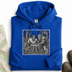 Arm Wrestling Bigfoot Hoodie