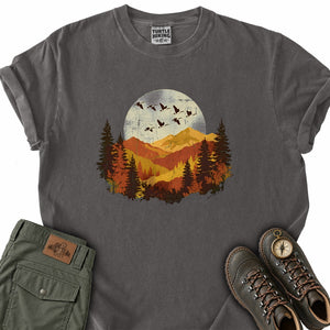Autumn Ridge and Geese T-Shirt