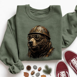Bear in Climbing Goggles Sweatshirt