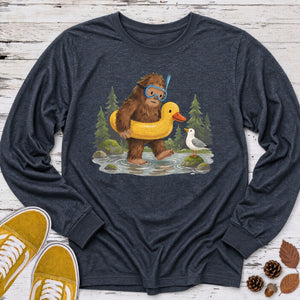 Bigfoot Duck Float Pond Long Sleeve Tee