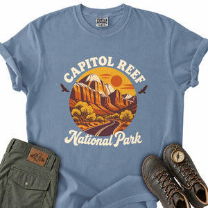 Capitol Reef Sunset Circle T-Shirt