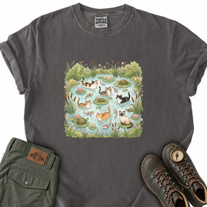 Cats in the Lily Pond T-Shirt