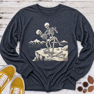 Dancing Skeletons Mountain Long Sleeve Tee