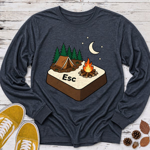 Escape Button Long Sleeve Tee