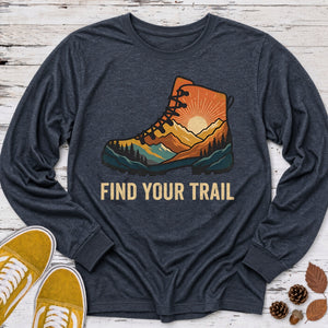 Find Your Trail Boot Fill Long Sleeve Tee
