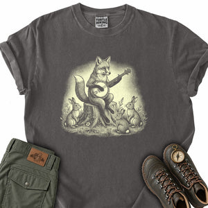 Fox Banjo on a Stump T-Shirt
