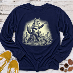 Fox Banjo on a Stump Long Sleeve Tee