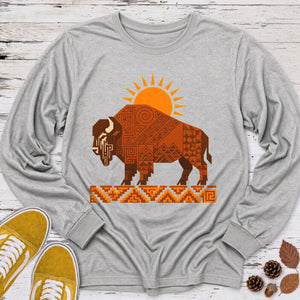 Geometric Bison Long Sleeve Tee