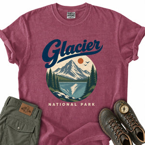 Glacier Retro Script T-Shirt