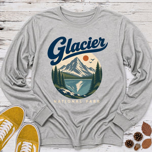 Glacier Retro Script Long Sleeve Tee