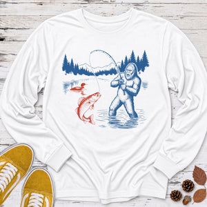 Gone Fishin' Squatch Long Sleeve Tee