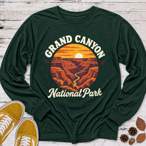 Grand Canyon Sunset Circle Long Sleeve Tee