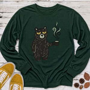 Grumpy Bear Coffee Long Sleeve Tee