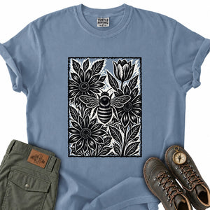 Linocut Bee T-Shirt