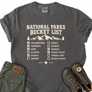 National Parks Bucket List T-Shirt
