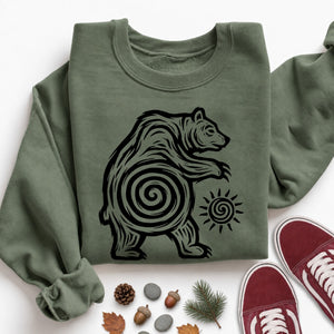 Petroglyph Bear Spiral Sweatshirt