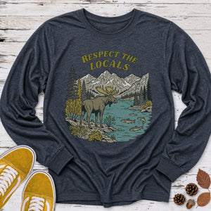 Respect the Locals Moose Long Sleeve Tee