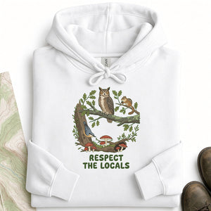 Respect the Locals Owl Hoodie