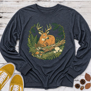 Resting Buck Face Long Sleeve Tee
