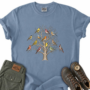 Songbirds on Bare Tree T-Shirt
