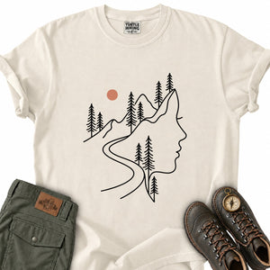 Woman's Face Mountain Ridge T-Shirt