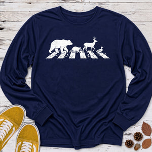Woodland Critters Crossing Long Sleeve Tee
