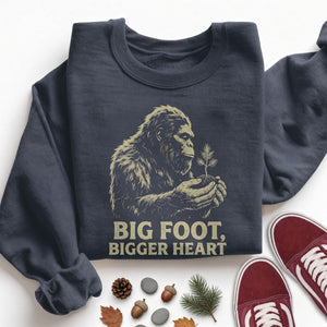 Big Foot Bigger Heart Vintage Wildlife Hiking Sweatshirt