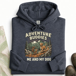 Adventure Buddies Me and My Dog Dog Hiking Hoodie
