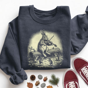 Rabbit Fiddler Field Mice Dance Sweatshirt
