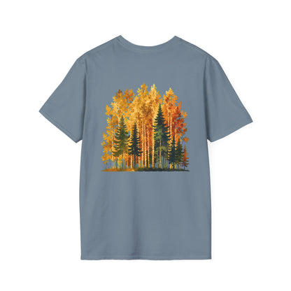 Autumn Larch Forest (Back Side) T-Shirt