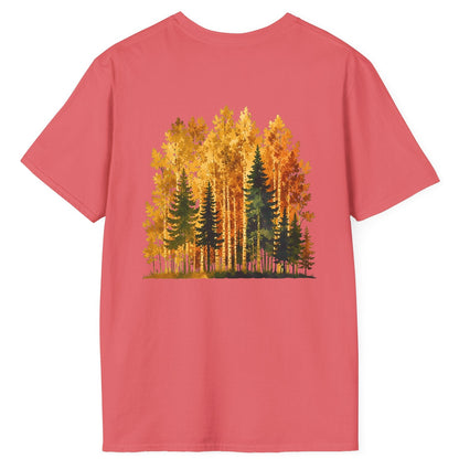 Autumn Larch Forest (Back Side) T-Shirt