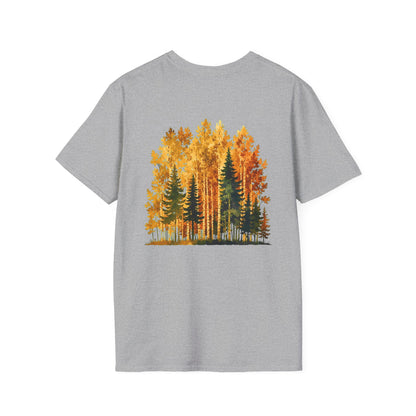 Autumn Larch Forest (Back Side) T-Shirt