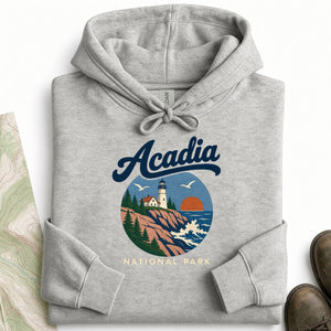 Acadia Retro Script Hoodie