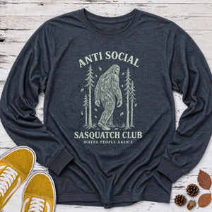 Anti Social Sasquatch Club Long Sleeve Tee