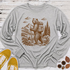 Backpacking Bear Long Sleeve Tee