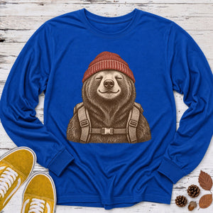 Beanie Bear Backpacker Long Sleeve Tee