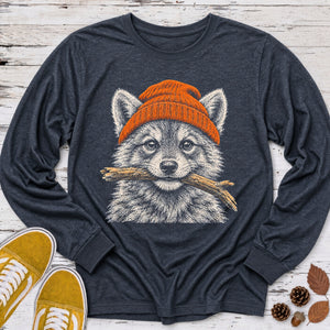 Beanie Wolf Pup Long Sleeve Tee