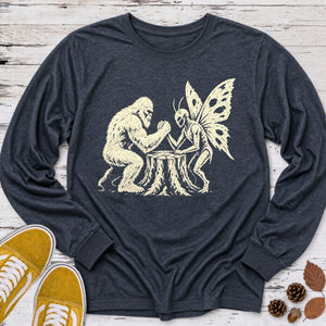 Bigfoot Vs Mothman Long Sleeve Tee