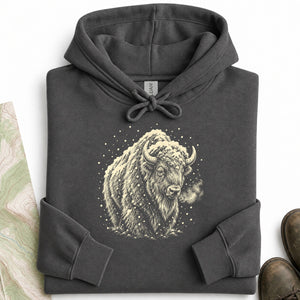 Bison in the Snow Hoodie
