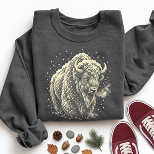 Bison in the Snow Sweatshirt