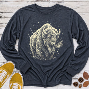 Bison in the Snow Long Sleeve Tee