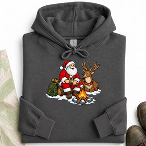 Campfire Santa Hoodie