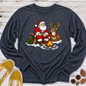 Campfire Santa Long Sleeve Tee