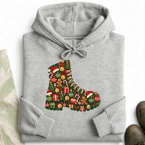 Christmas Boot Silhouette Hoodie