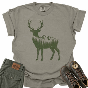 Deer Silhouette Comfort Colors T-Shirt
