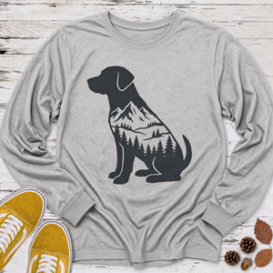Dog Silhouette Long Sleeve Tee