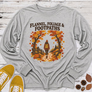 Flannel Foliage Footpaths Long Sleeve Tee