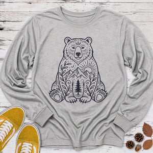Folk Bear Long Sleeve Tee